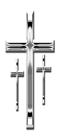 Silver 3 Crosses White
